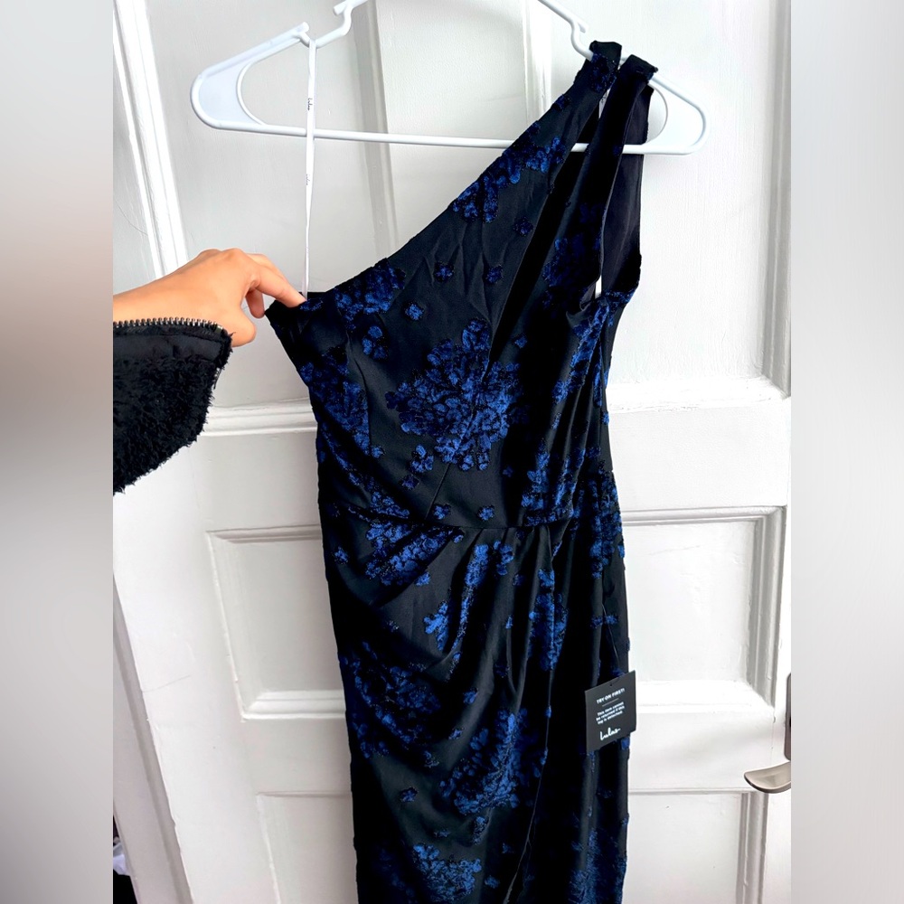 One shoulder floral dress